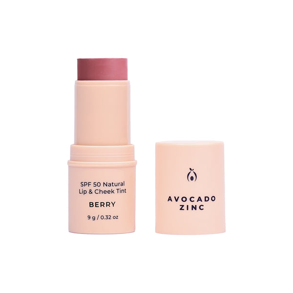 SPF 50 Natural Lip & Cheek Tint - Berry