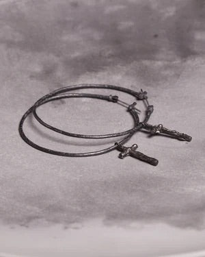 Lee Brennan Hoop + Oxidised
