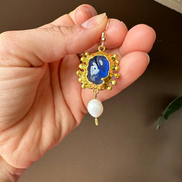 Aere Earrings -  Blue
