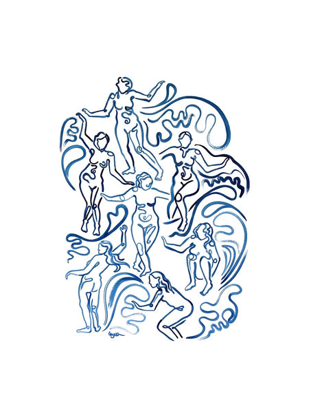 Peninsula Surf Sisters A3 Print