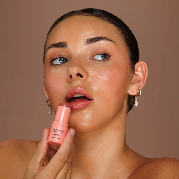 SPF 50 Natural Lip & Cheek Tint - Rose