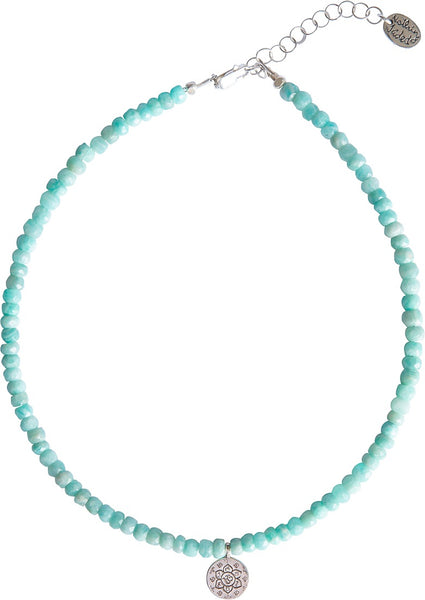 Om Necklace - Amazonite