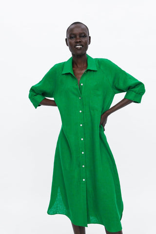 Zara Linen Shirt Dress - Size XS