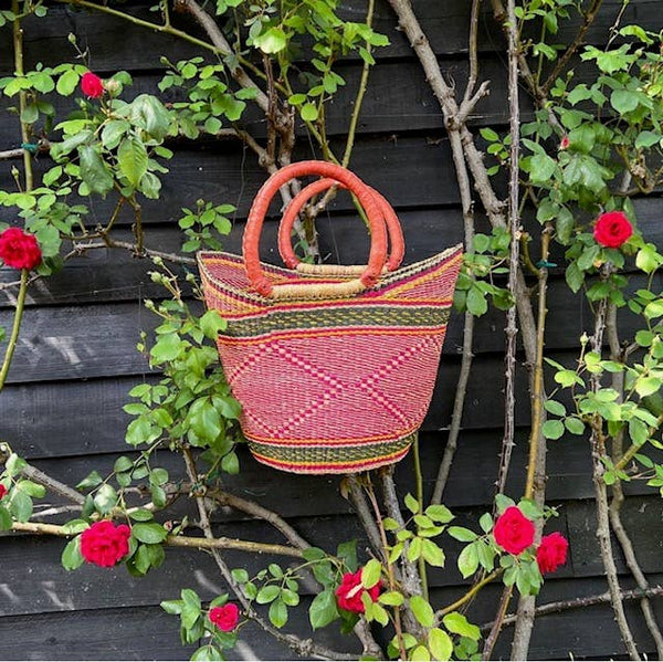 U Shop Basket - Short Handle -  Multi Coloured