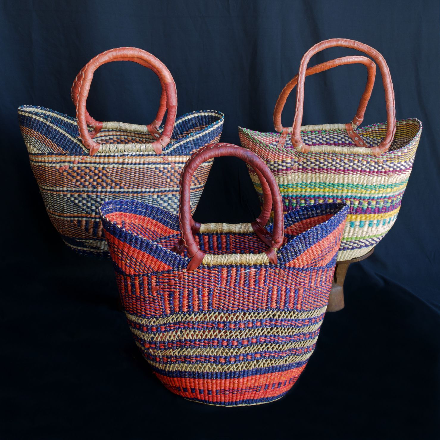 U Shop Basket - Short Handle -  Multi Coloured