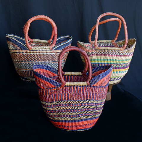 U Shop Basket - Short Handle -  Multi Coloured