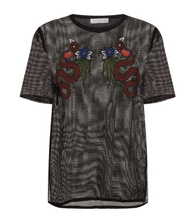 Sandro Boa Snake Mesh T-shirt - Size M