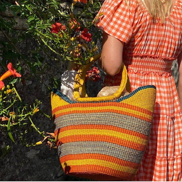 U Shop Basket - Short Handle -  Multi Coloured