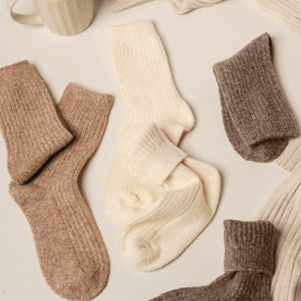 The Comfiest Socks - Light Brown - S/M