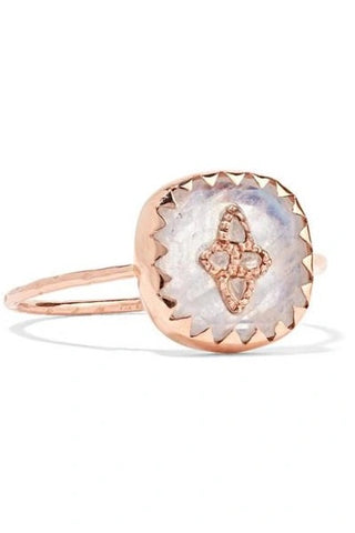 PASCALE MONVOISIN - Pierrot 9-karat Rose Gold, Moonstone And Diamond Ring