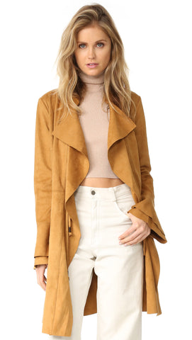 Free People Faux Suede Coat - Size M