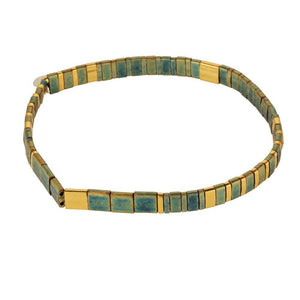 Mosaic Stacking Bracelet - Olive