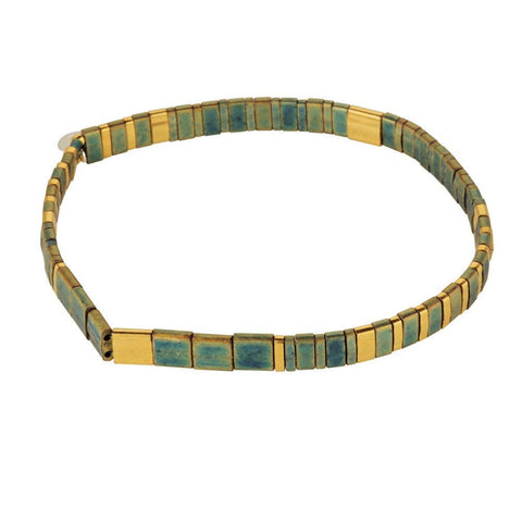 Mosaic Stacking Bracelet - Olive