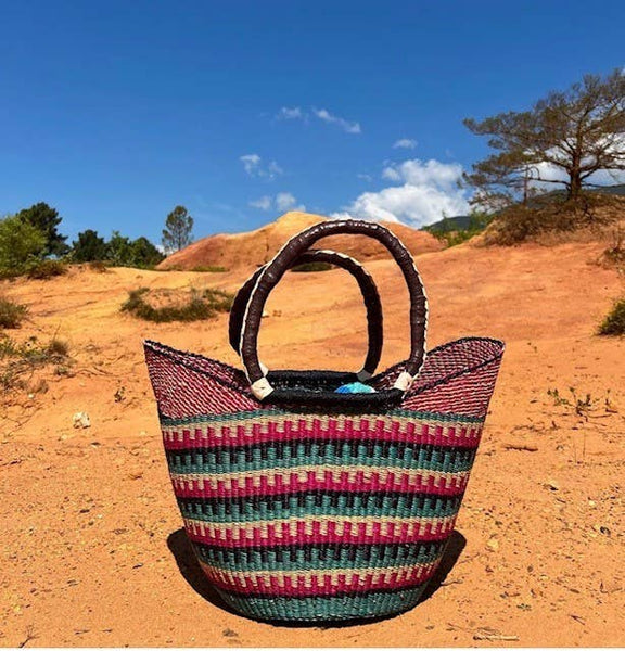 U Shop Basket - Short Handle -  Multi Coloured