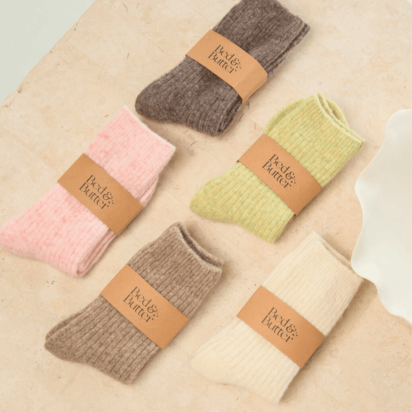 The Comfiest Socks - Light Brown - S/M