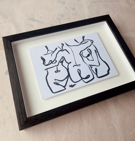 The Three Graces A5 Print Framed