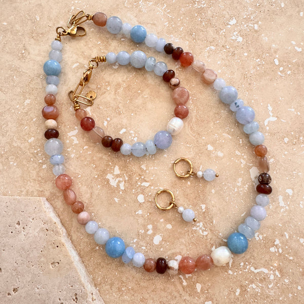 Whisper Pearl & Stone - Necklace