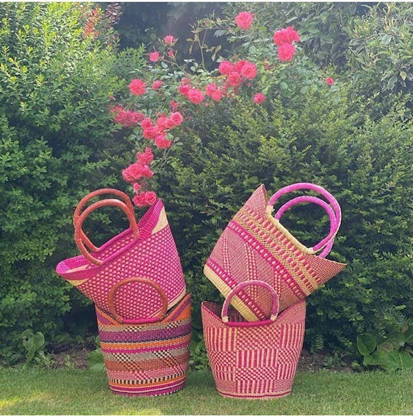U Shop Basket - Short Handle -  Multi Coloured