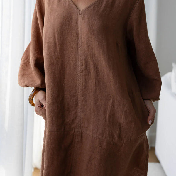 Eadie Linen Ease Dress - Size XS New