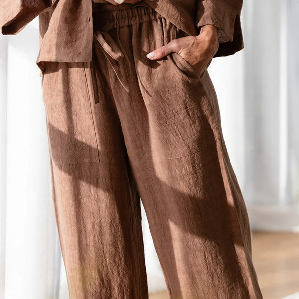 Eadie - Wide Leg Linen Pant
