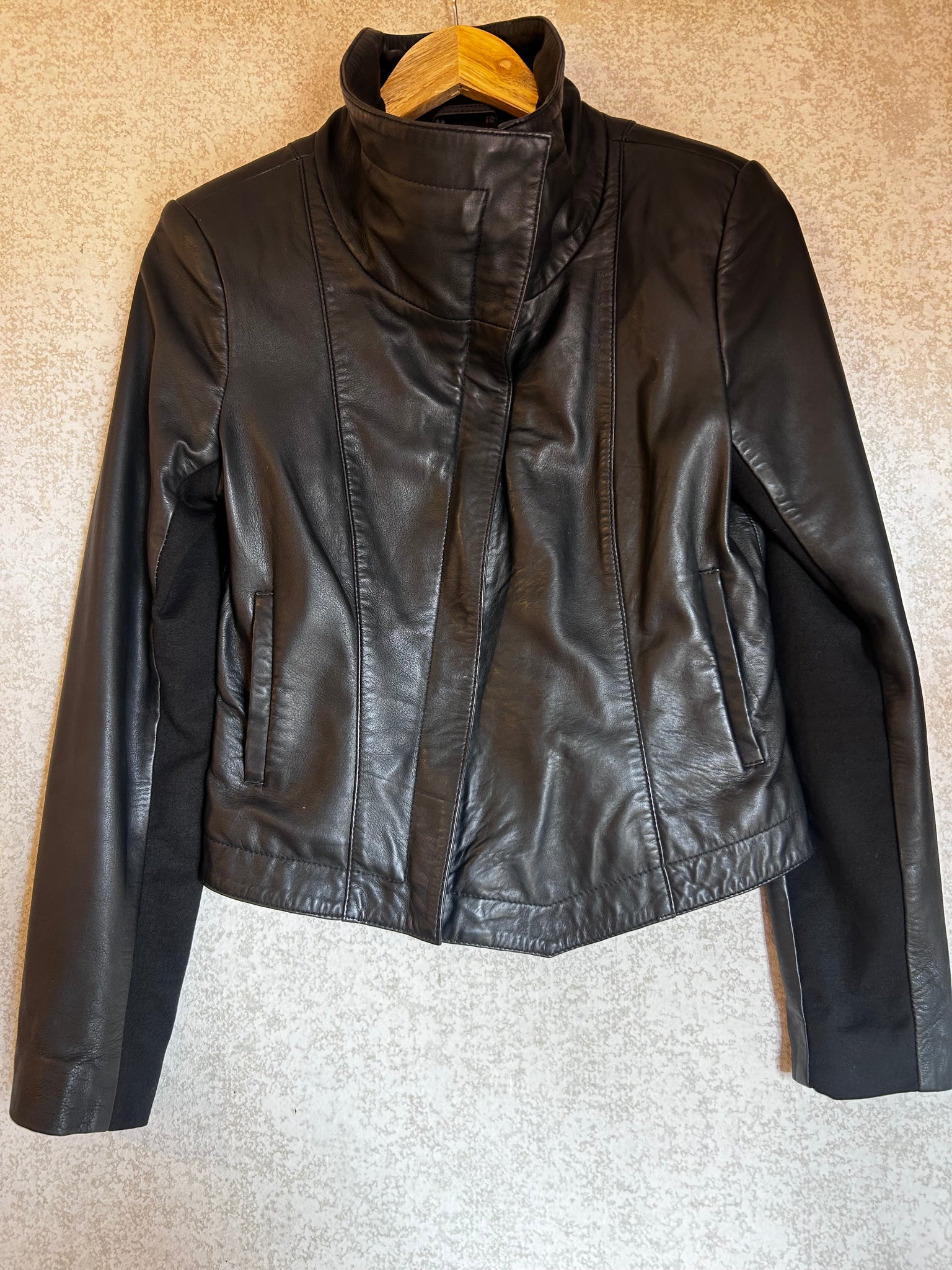 White Suede Leather Jacket - Size S