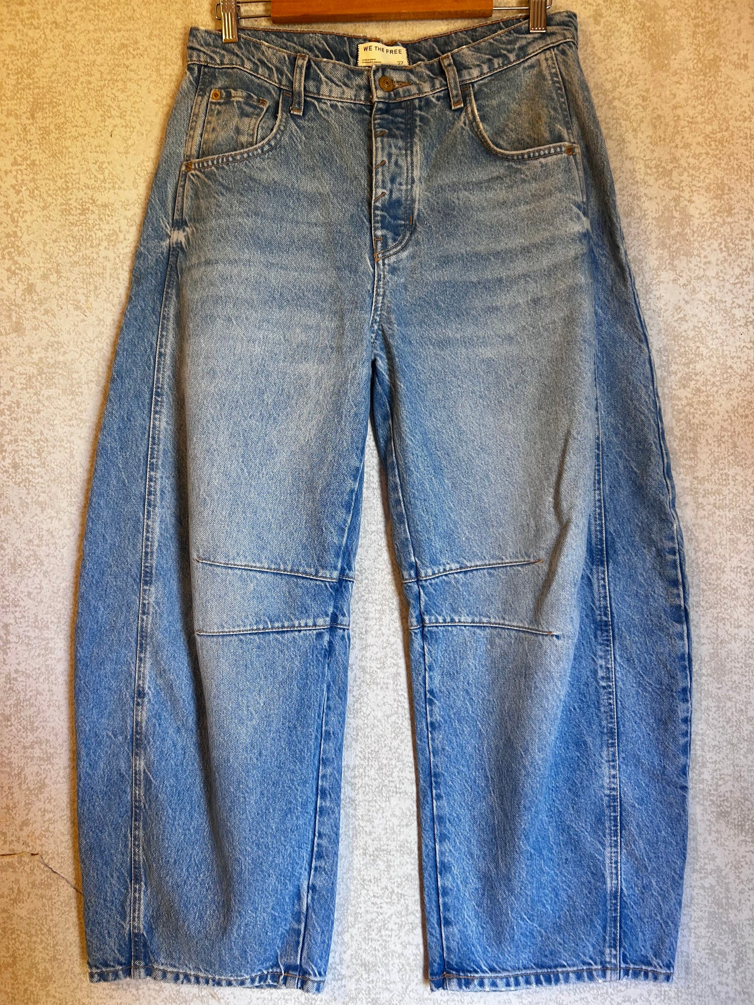 We The Free Good Luck Mid Rise Barrel Jean - Size 27