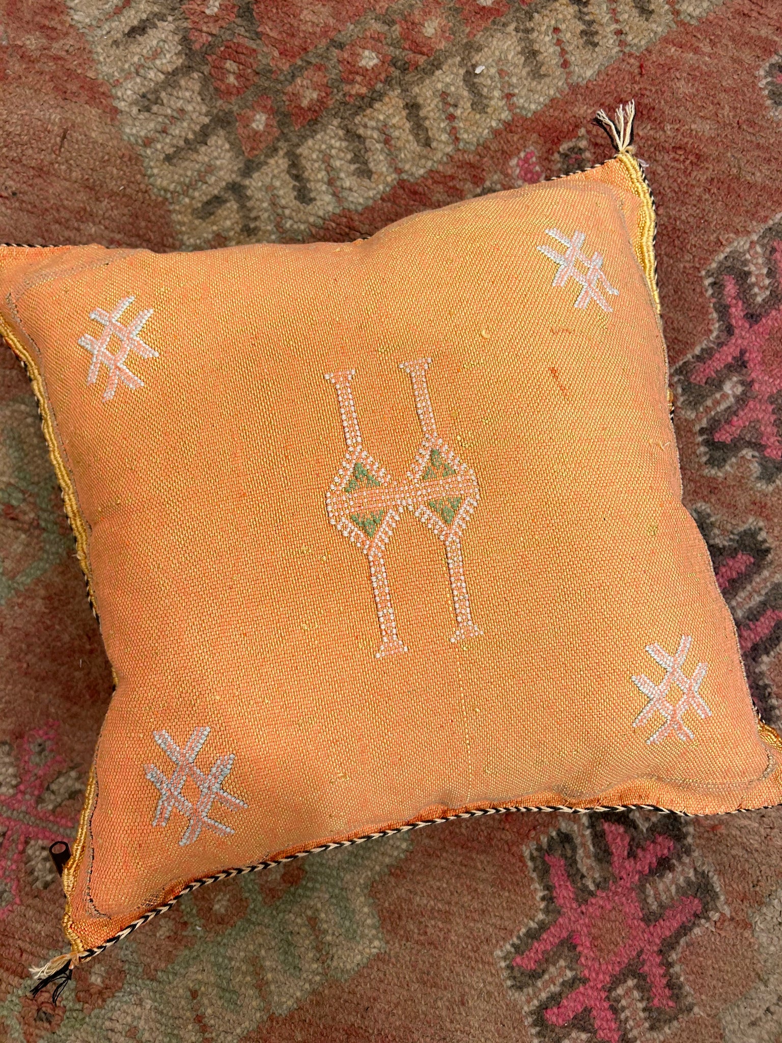 Silk Cactus Cushion - 45 x 45 - Orange - LMR