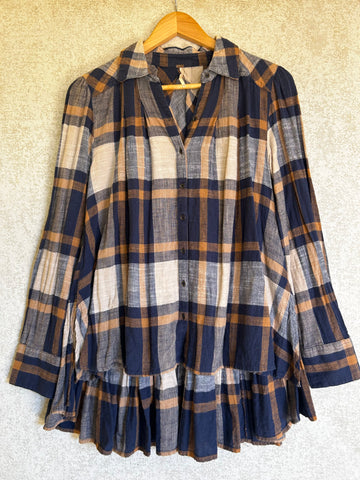 Free People Plaid Shirt - Size XS