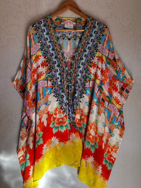 Camilla Silk Kaftan - Free Size