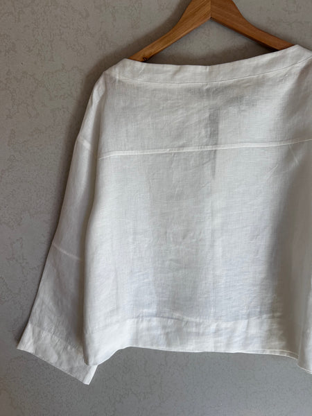 Cos Linen Top - Size Euro 40