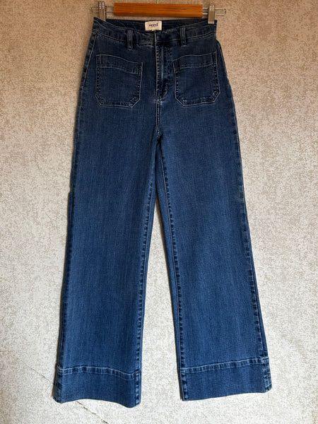 Seed Wide Leg Pocket Jean - Size 6