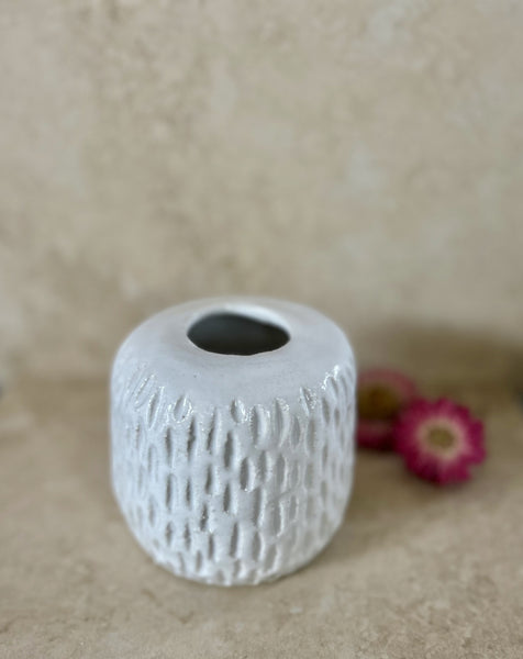 Coastal Clay - Carved Vase