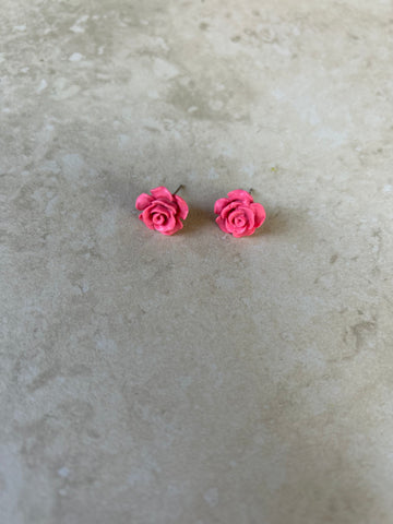 Rose Studs - Pink