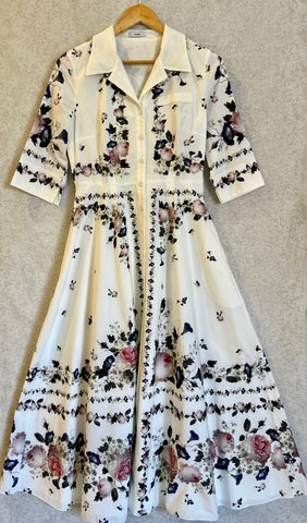 Erdem White Kasia Dress - Size 10