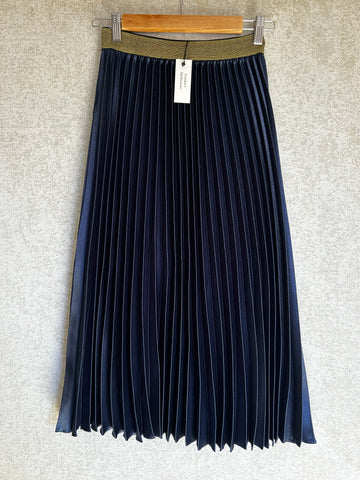 Frankies Navy Pleated - Size M New