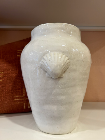 Coastal Clay Clam Vase