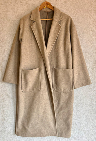 Oatmeal Overcoat - Size L