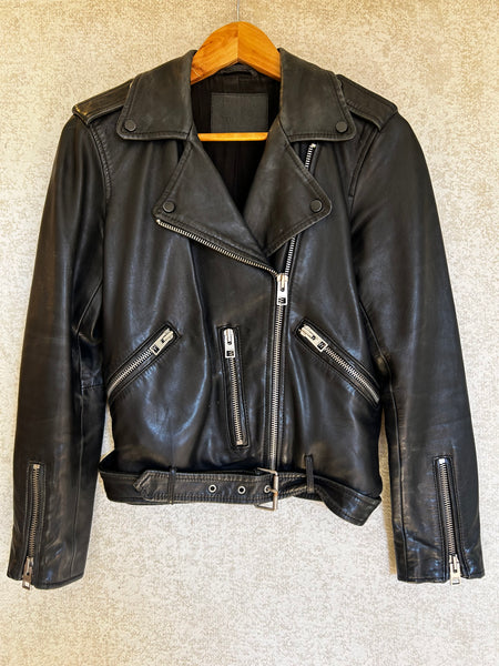 All Saints Faux Leather Jacket - Size 10