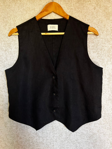 Dissh Linen Vest - Size 14