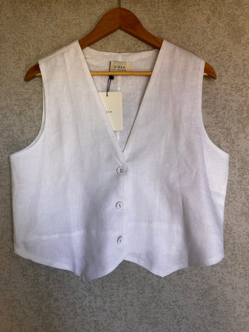 Dissh Linen Vest - Size 14 New