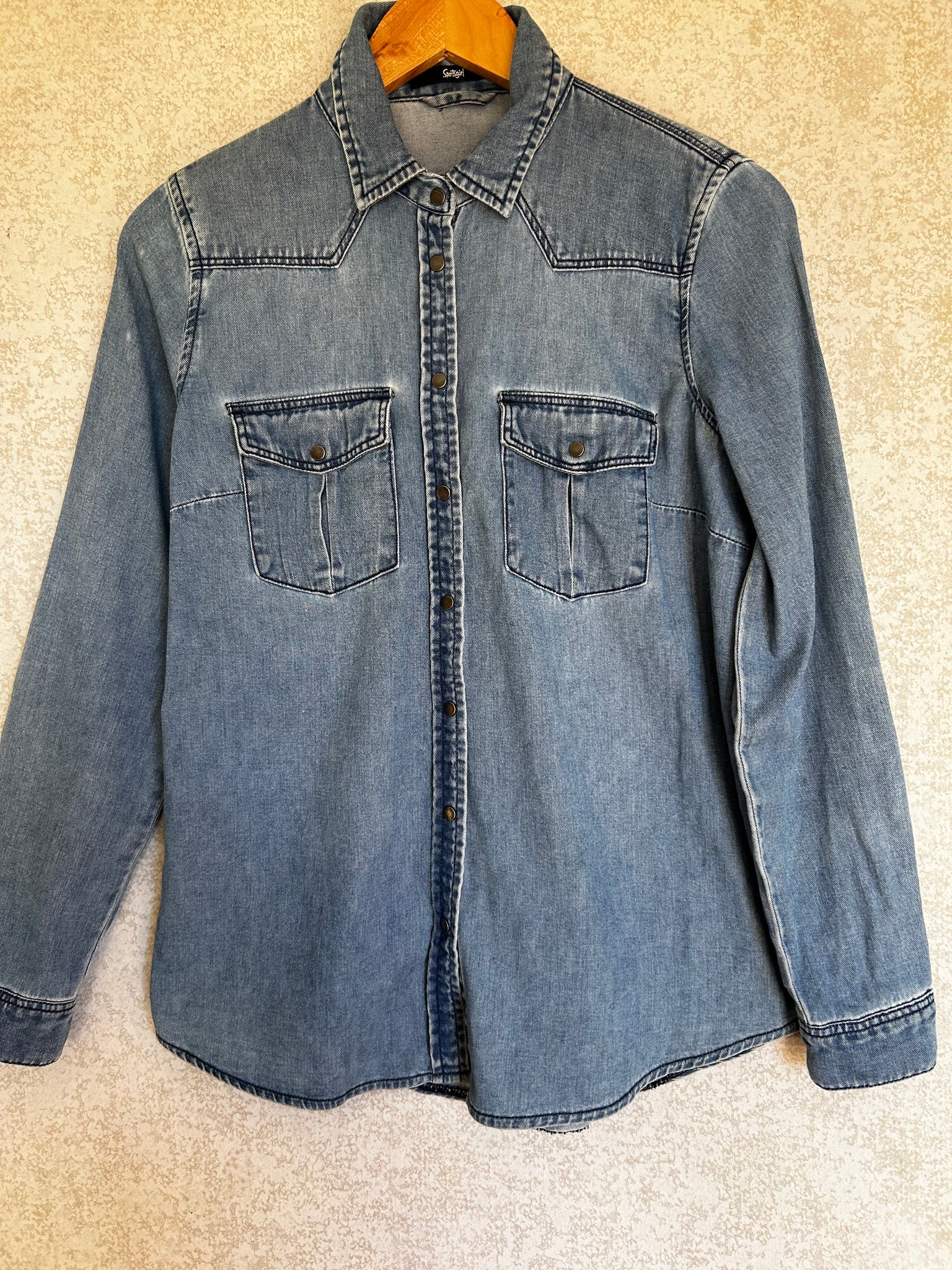 Sportsgirl Denim Shirt - Size 8
