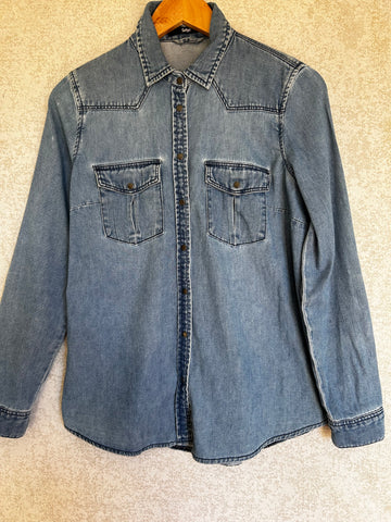 Sportsgirl Denim Shirt - Size 8