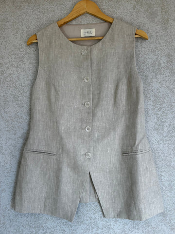 Dissh Linen Vest - Size 16