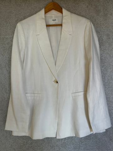 Seed Linen Blazer - Size 14