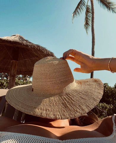 Casa Catinella Wide Beach Hat in Natural