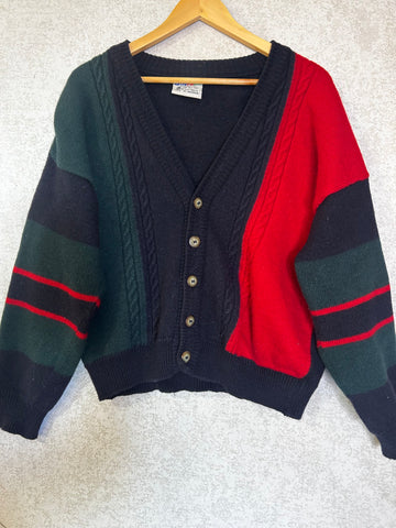 Vintage Pure Wool Cardigan - Size L