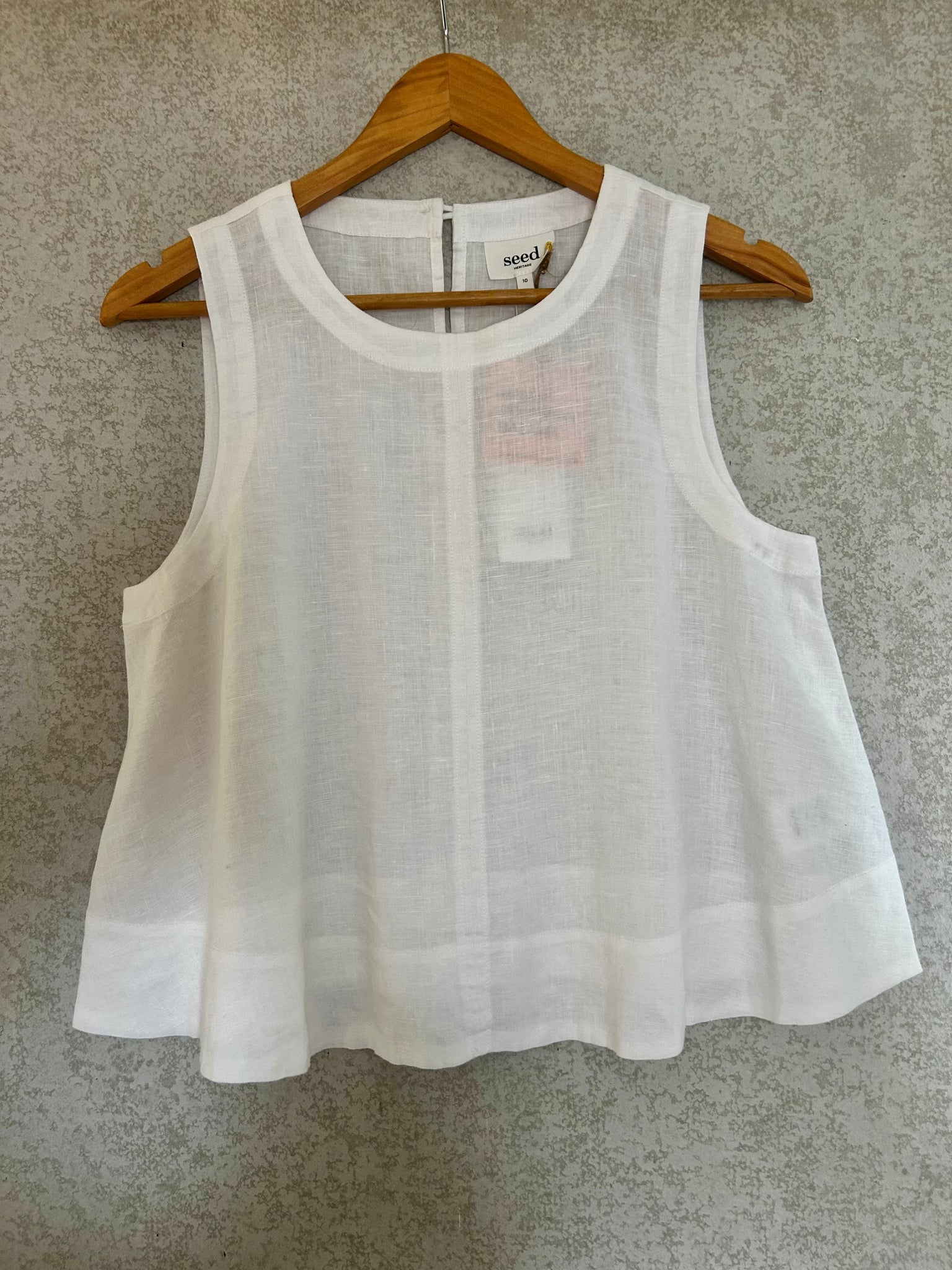Seed Linen Top - Size 10 New