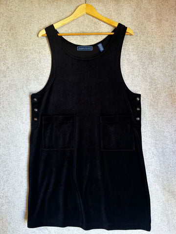 Karen Scott Velvet Pinafore - Size L