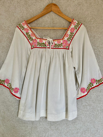 Vintage Embroidered Top - Size S