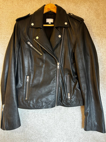 Witchery Lambs Leather Jacket - Size 12